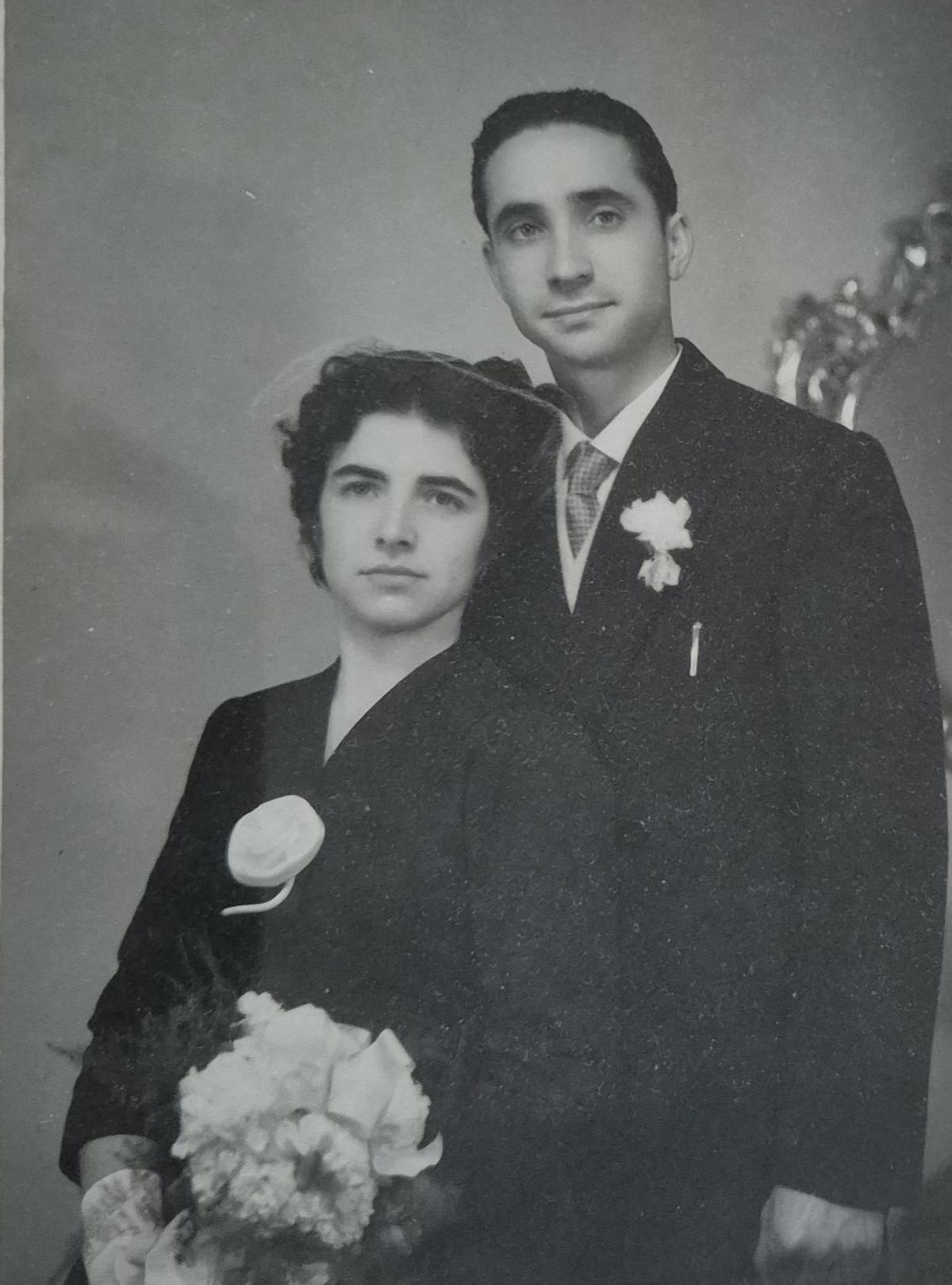 Foto de la boda de Basilio y Ester en 1960