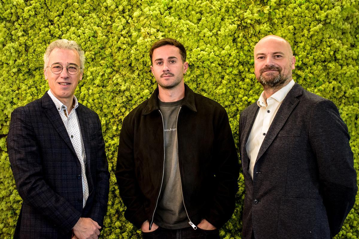 Los cofundadores de Base4, José Manuel Soria, ángel Martínez-Pérez y Pol Cervera