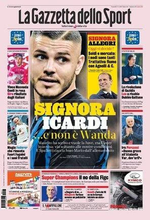 Portada GAZZETTA DELLO SPORT viernes 17 mayo 2019