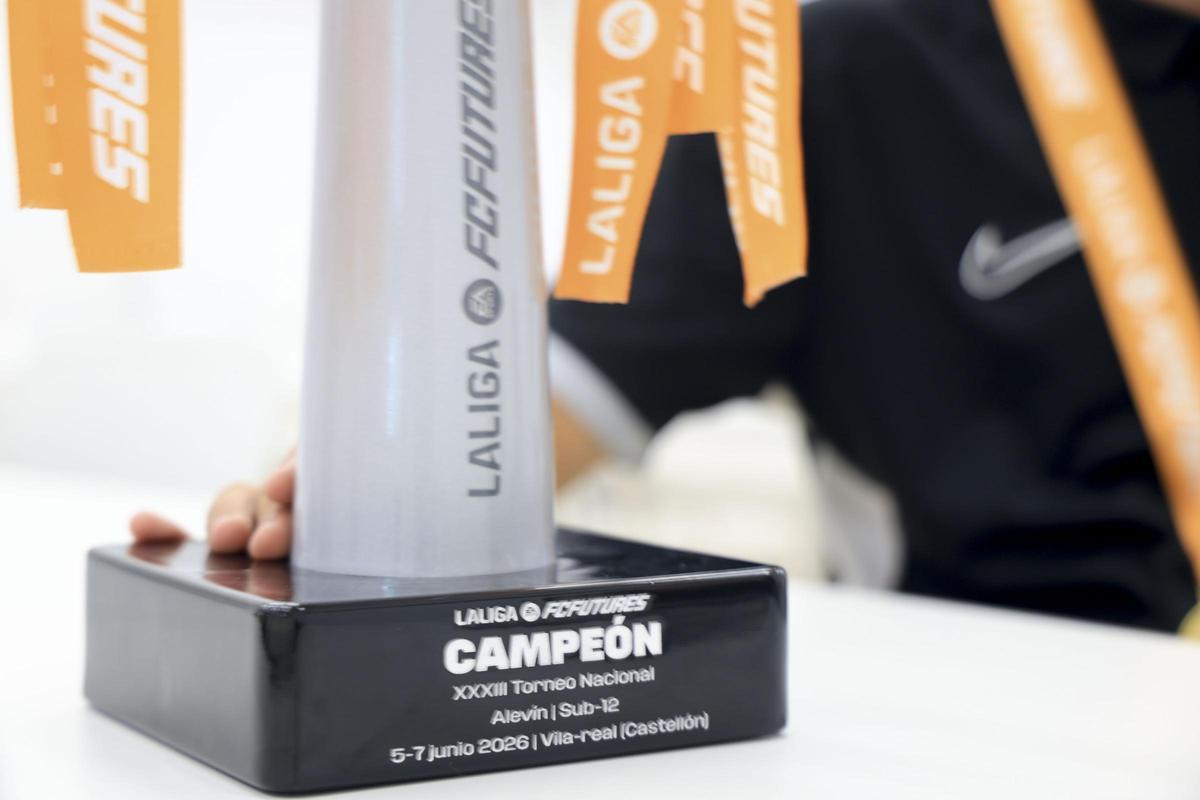 Detalles del trofeo de LaLiga FC FUTURES.