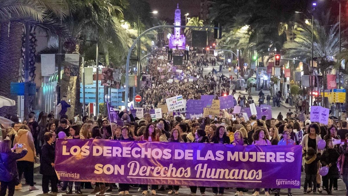 Manifestación del 8M en Alicante.
