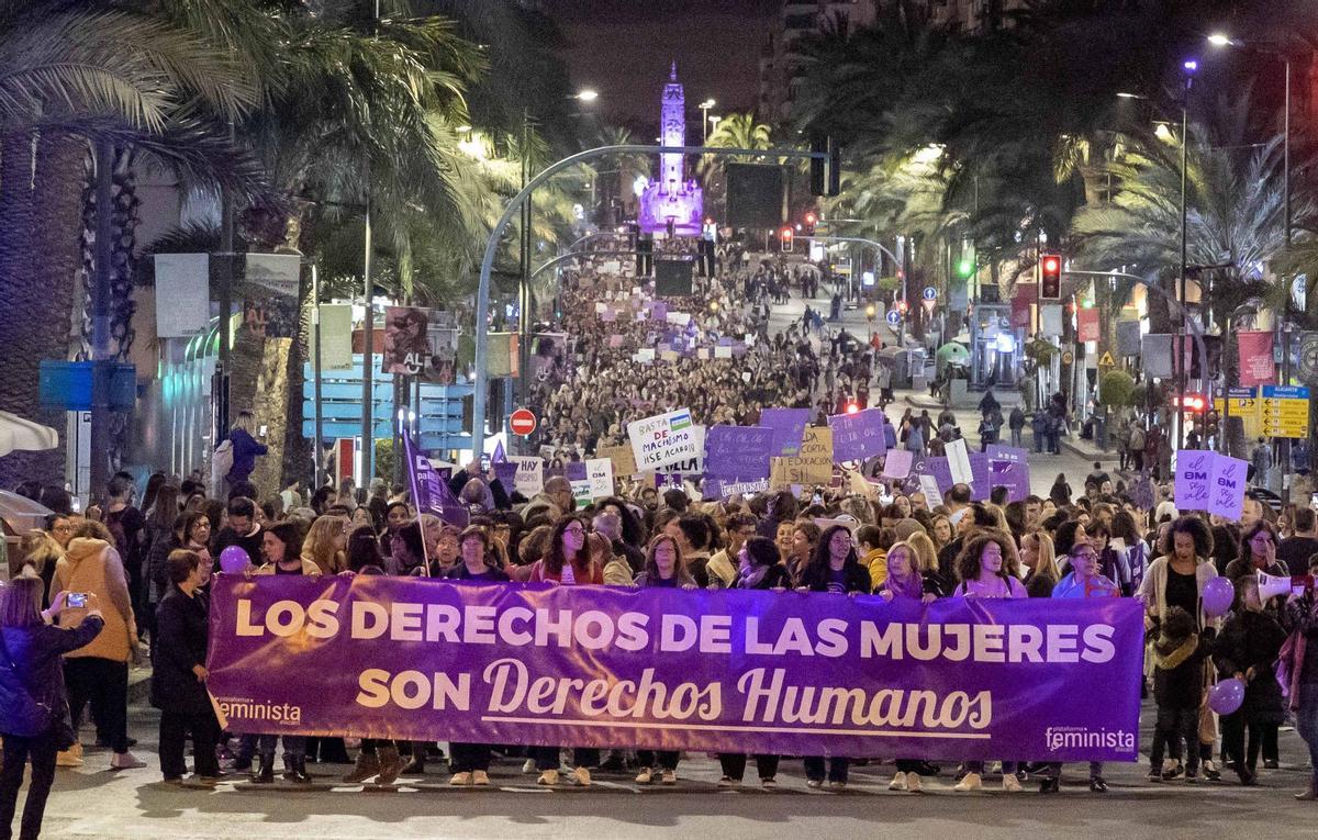 Manifestación del 8M en Alicante.