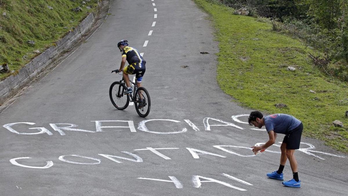 Despedida de COntador en Angliru