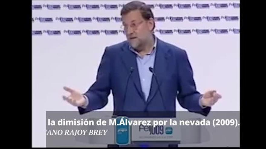 Cuando Rajoy pidió la dimisión de Magdalena Álvarez por la nevada del 2009