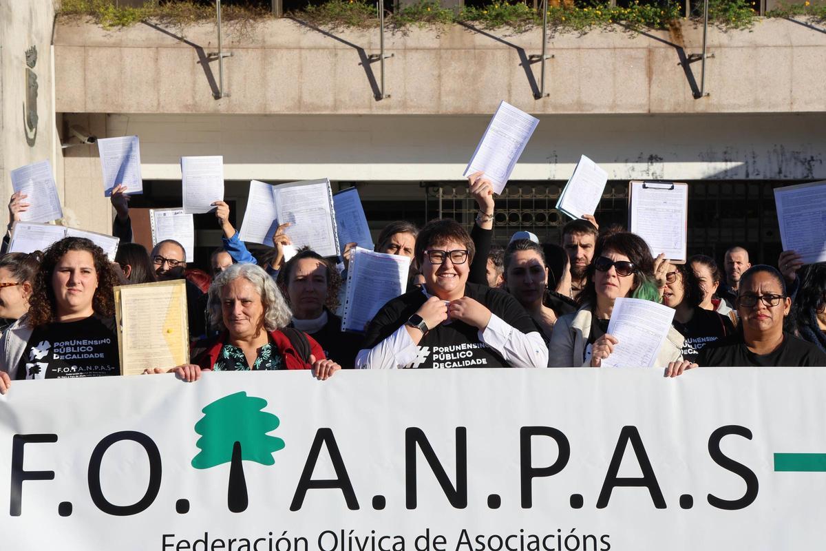Miembros de Foanpas, durante una protesta.