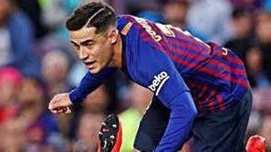 Coutinho és fàcilment interceptat en tot allò que intenta