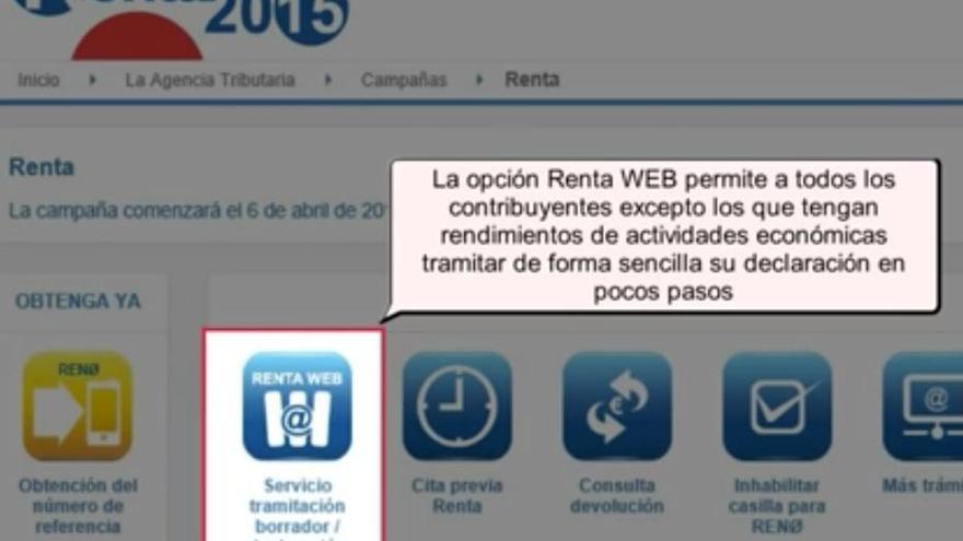 Steuererklärung mit Renta WEB (Spanisch)