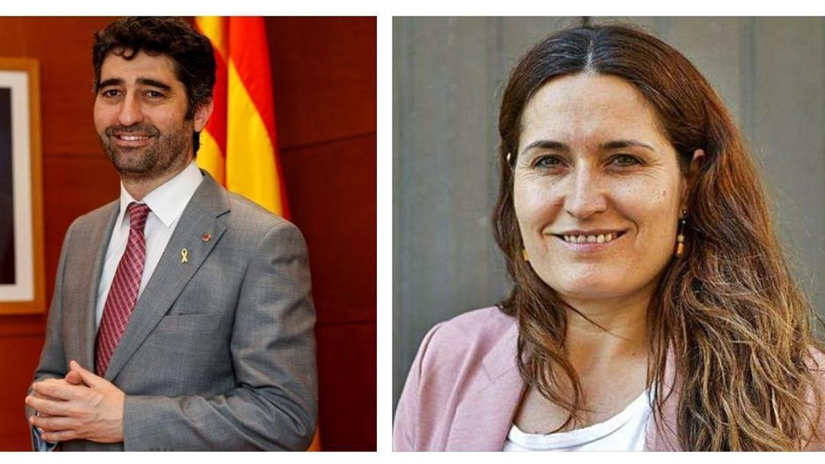 D'esquerra a dreta: Jordi Puigneró i Laura Vilagrà