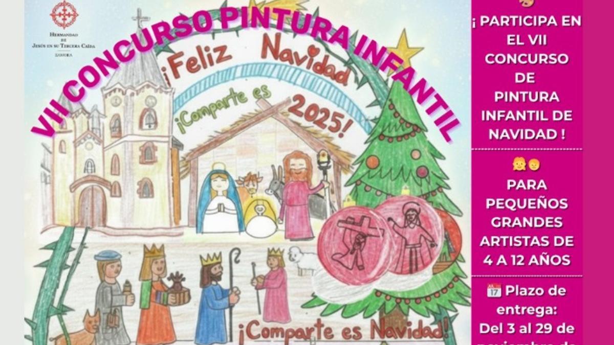 Cartel del concurso de dibujo de la Tercera Caída