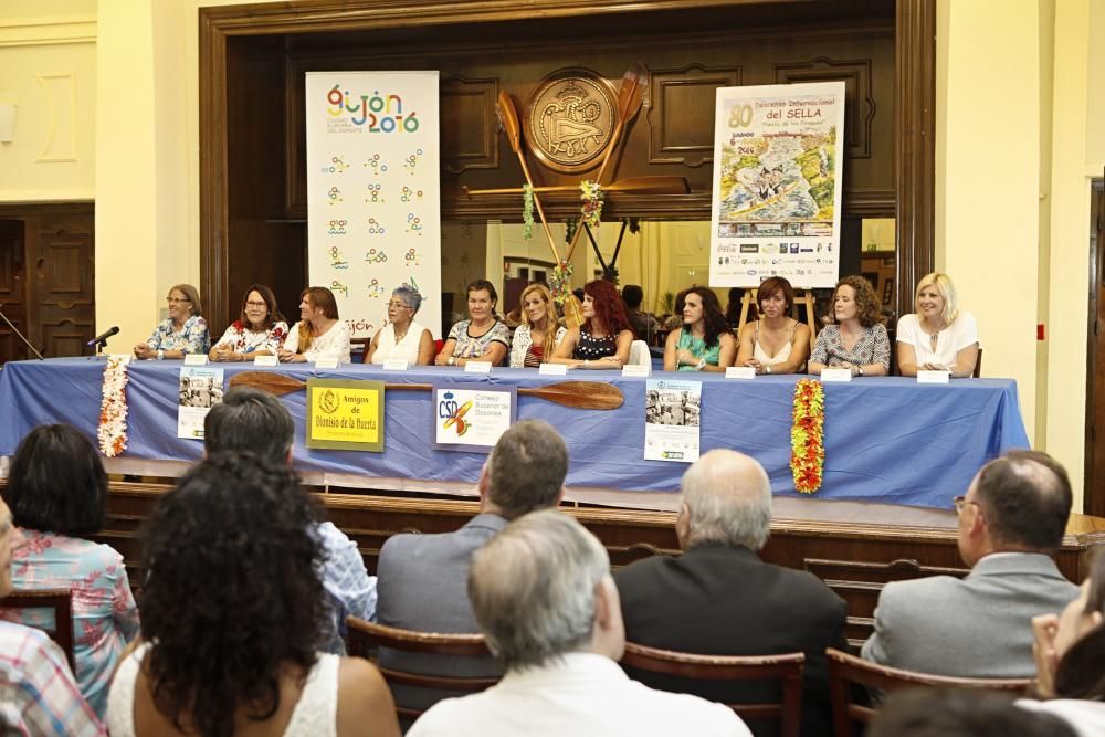 Homenaje a las mujeres piragüistas vencedoras del Descenso Internacional del Sella