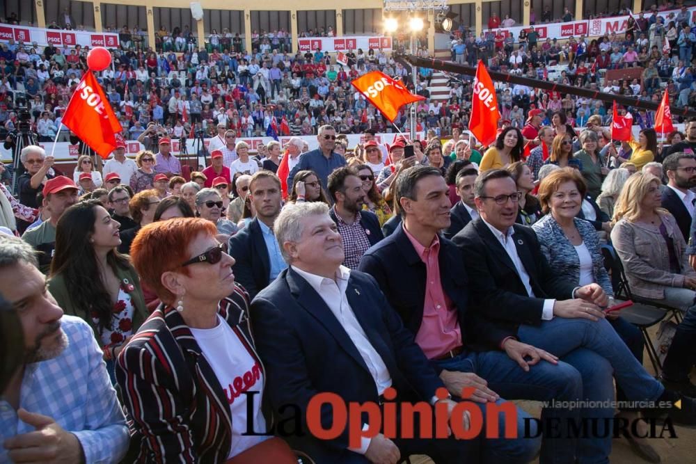 Pedro Sánchez en un acto de campaña del PSOE en Calasparra