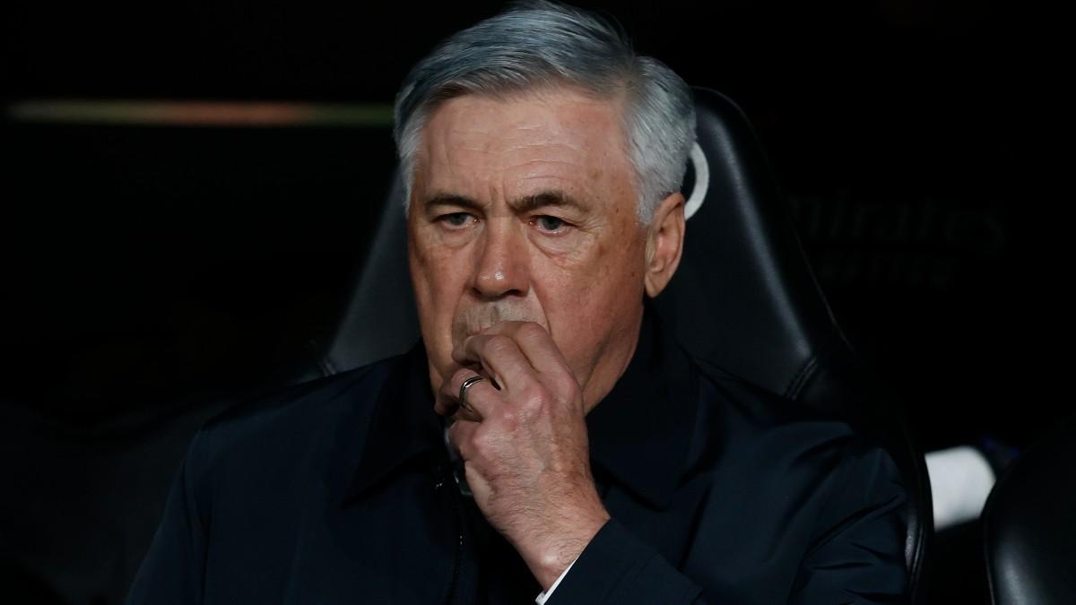 Ancelotti, en el banquillo durante el 'clásico'