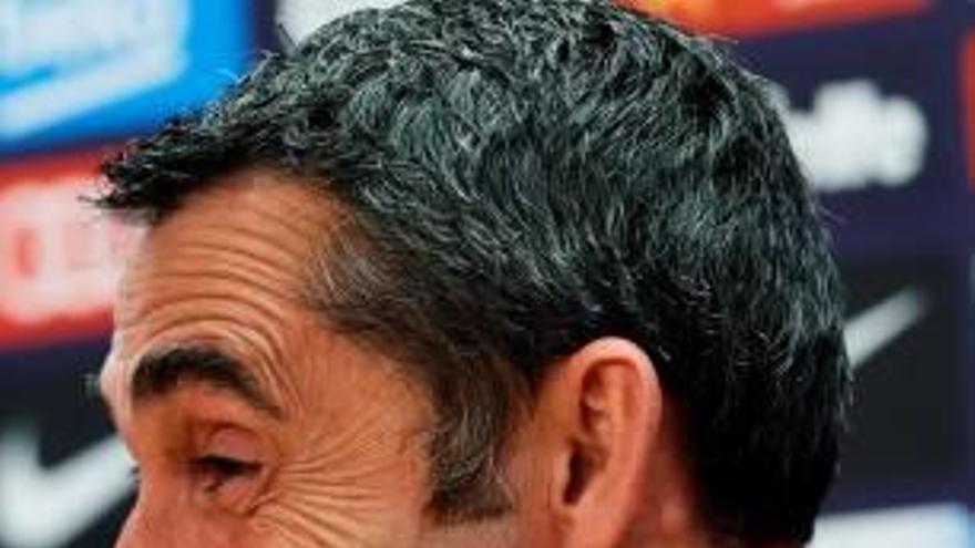 Valverde, ayer durante la rueda de prensa.