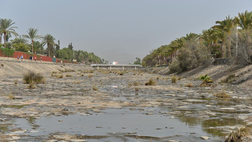 La Charca de Maspalomas después del ciclón Hermine