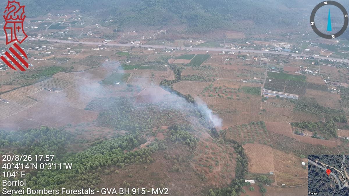 Conato de incendio forestal en Borriol
