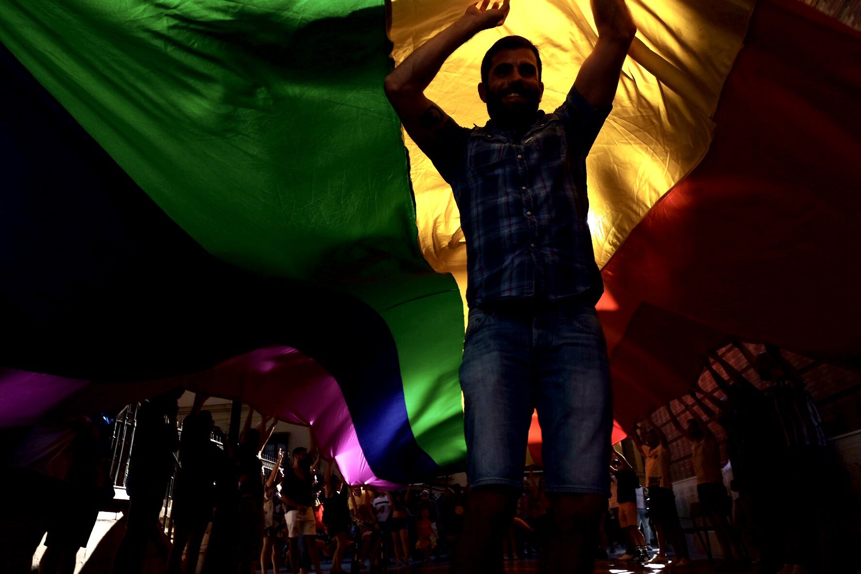 Marcha por el centro de Málaga por el Día Internacional del Orgullo LGTBI+