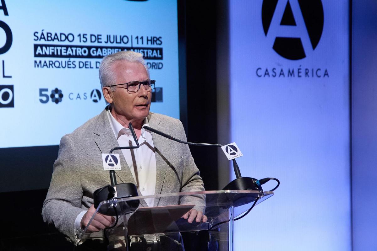 Archivo - El exjuez de la Audiencia Nacional Baltasar Garzón interviene durante el acto ‘Chile: memoria y futuro a 50 años del golpe de Estado’, en Casa de América, a 15 de julio de 2023, en Madrid (España).