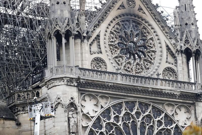 Incendio en la Catedral de Nôtre Dame