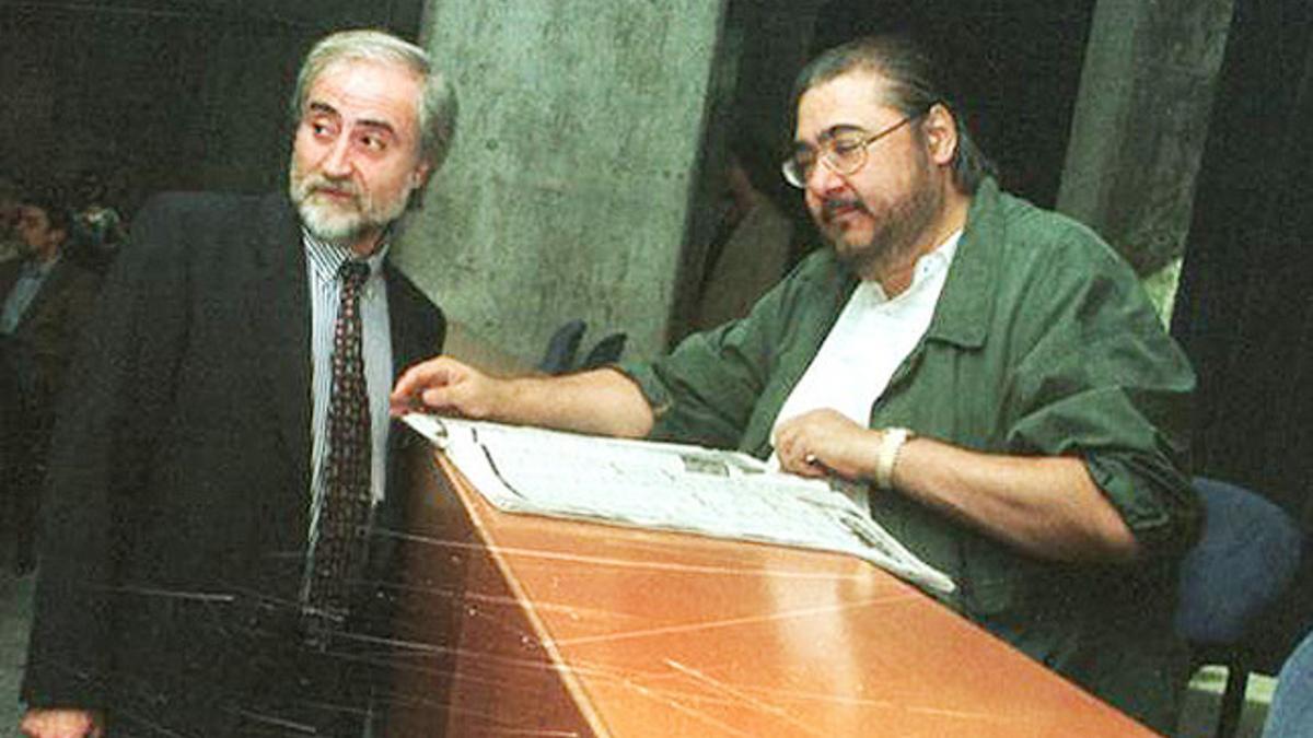 Xavier Batalla (izquierda) y Antonio Franco, en julio de 1998.