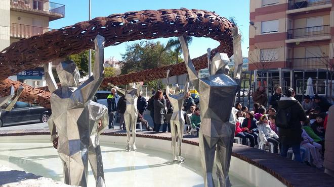 Inauguración en Oliva de la escultura "l'Espiral de la Vida"