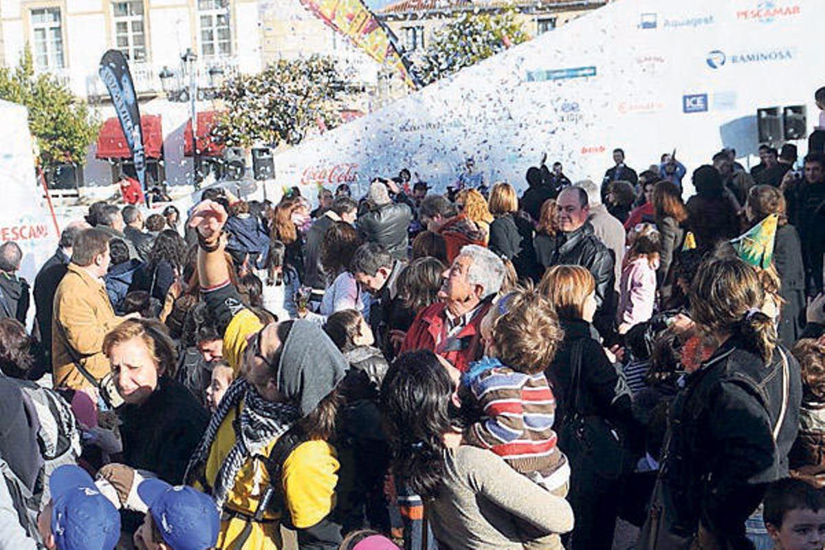 Fiesta matutina de Fin de Año en A Ferrería el año pasado.  // N. Parga