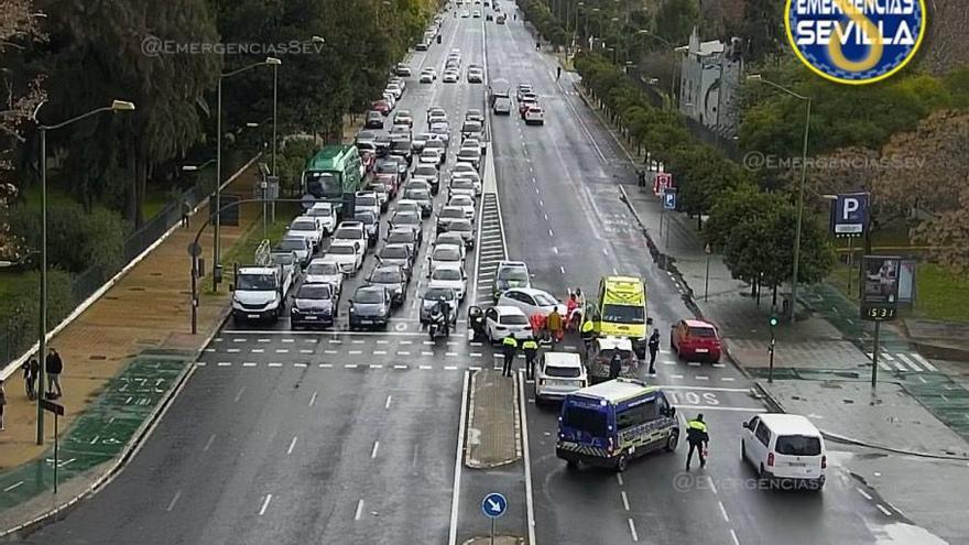 Una ciclista resulta herida grave tras un atropello en la avenida de La Palmera