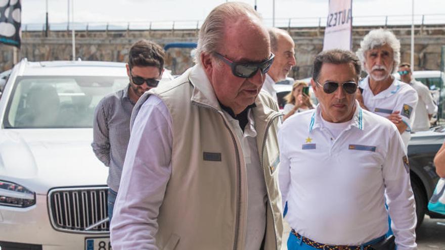 El rey Juan Carlos en una visita reciente Sanxenxo.