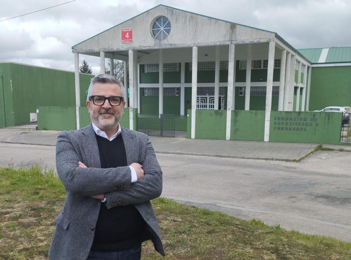 Manuel Magariños Maceira, onte, ante o recinto feiral estradense.