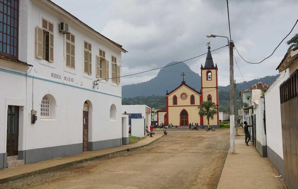 Santo António, el mayor emplazamiento de la Isla de Príncipe.