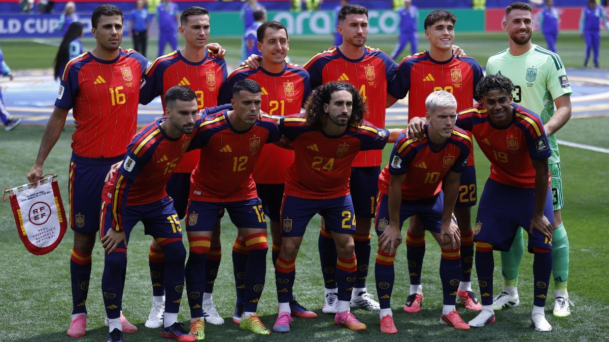 El equipo titular de España ante Bélgica