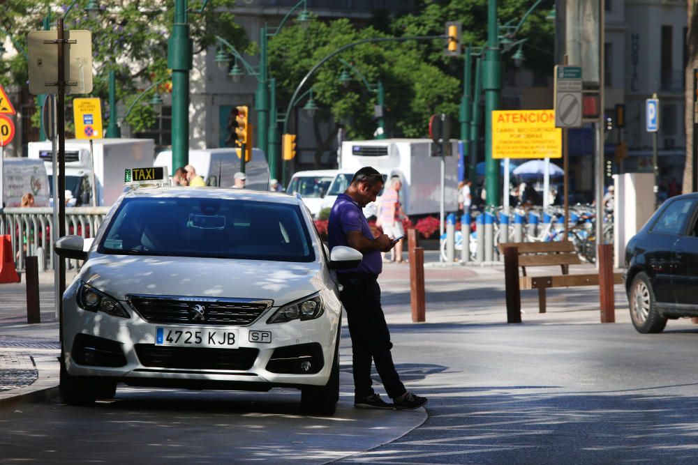 Los taxistas malagueños se suman a la huelga