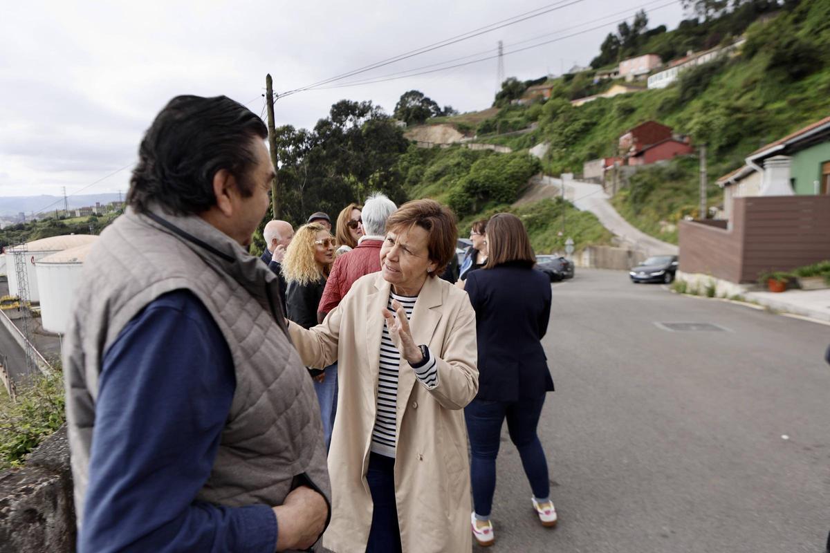 Las mejoras en caminos del barrio gijonés de El Muselín, en imágenes