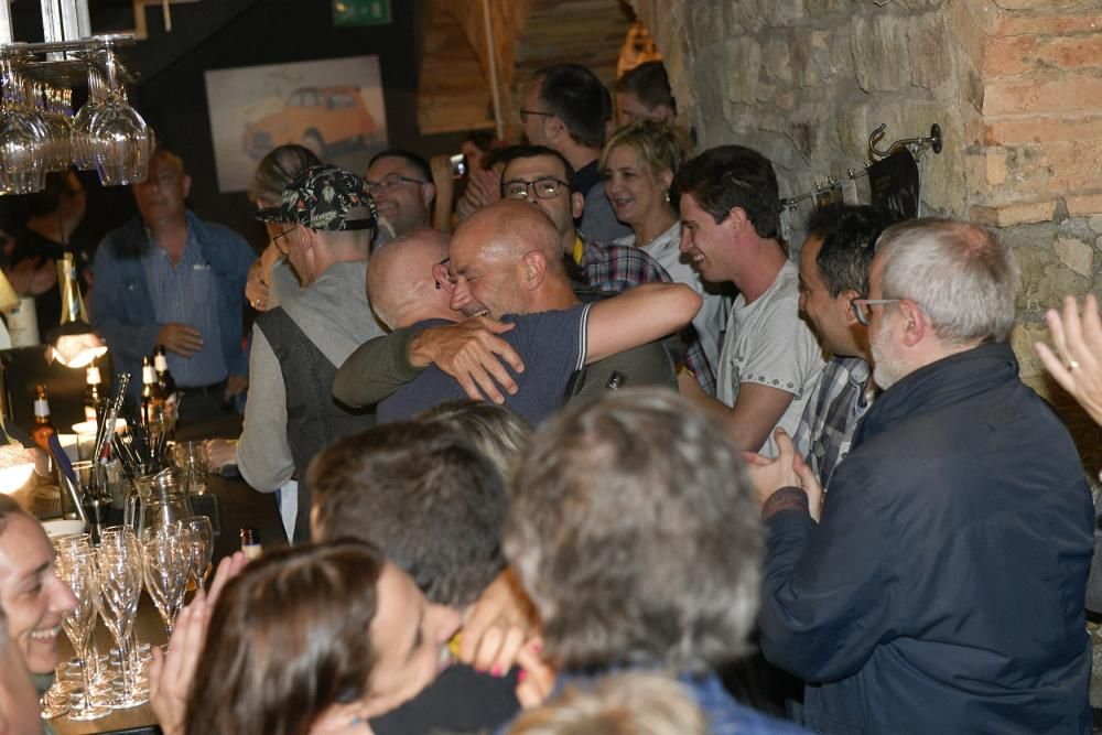 Celebració de Marc Aloy després de la victòria a l