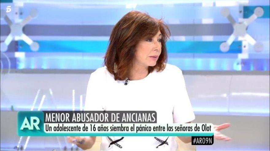 Ana Rosa se mosquea porque un reportero llama &#039;ancianas&#039; a mujeres de 60 años