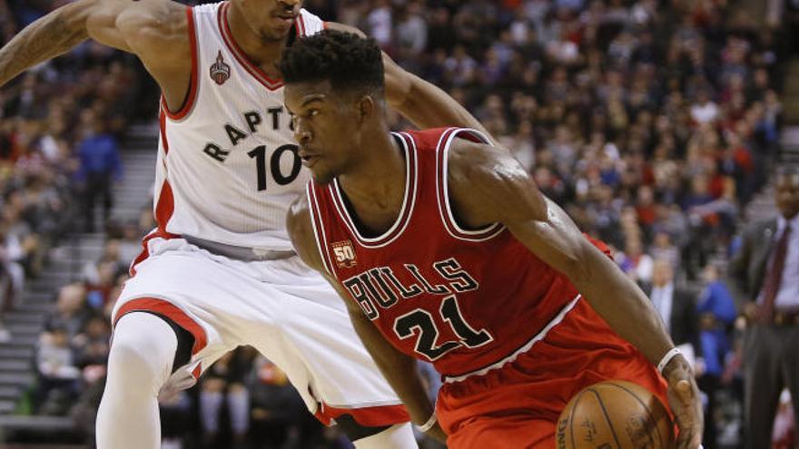 Jimmy Butler, durante el choque ante los Raptors.