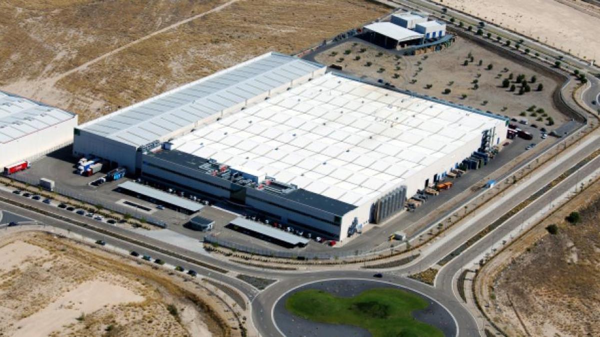 Vista aérea de la fábrica de filtros para automoción de Mann Hummel en Zaragoza.