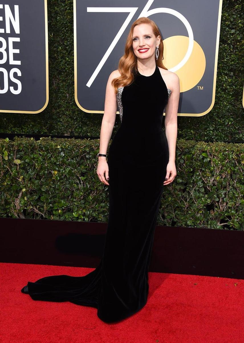 Jessica Chastain en los Globos de Oro