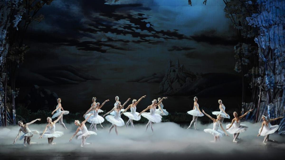 Una de las representaciones del Ballet de Kiev de 'El Lago de los cisnes'.