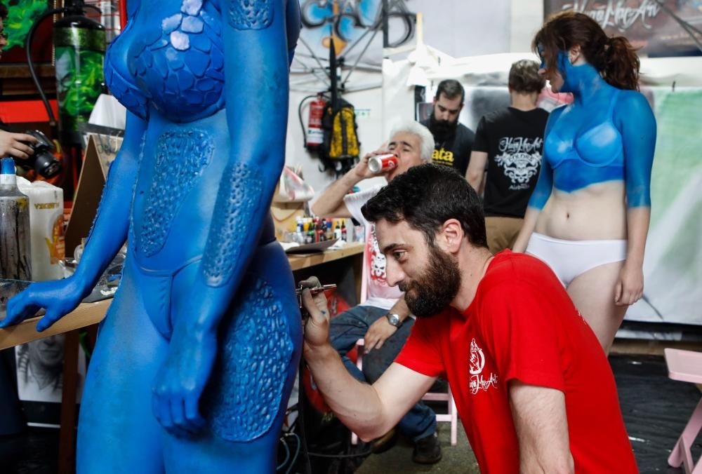 Body Painting en el festival Metrópoli