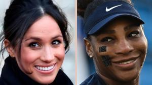 La tenista Serena Williams (derecha), primera invitada del podcast de Meghan Markle en Spotify.