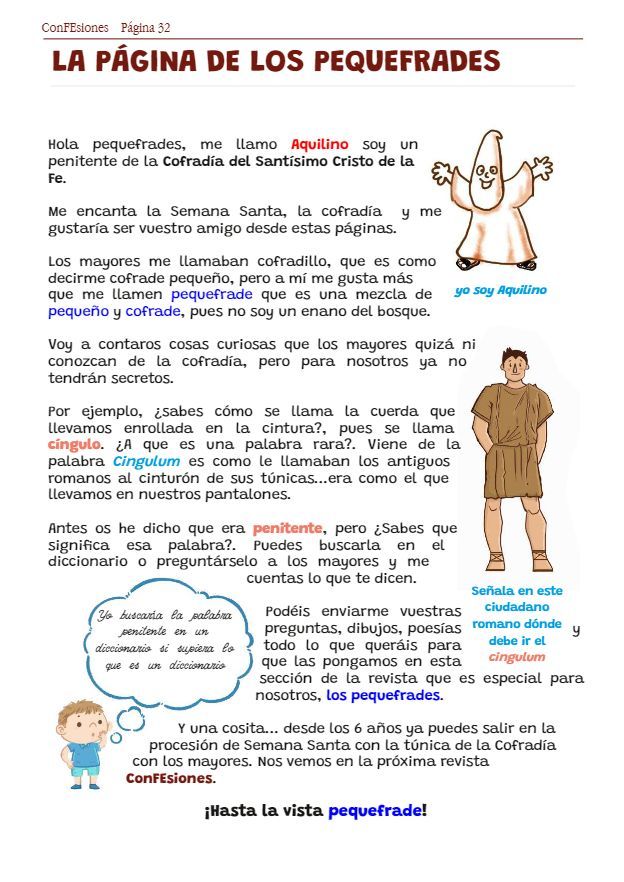 Página de Aquilino de la revista ‘ConFEsiones’.