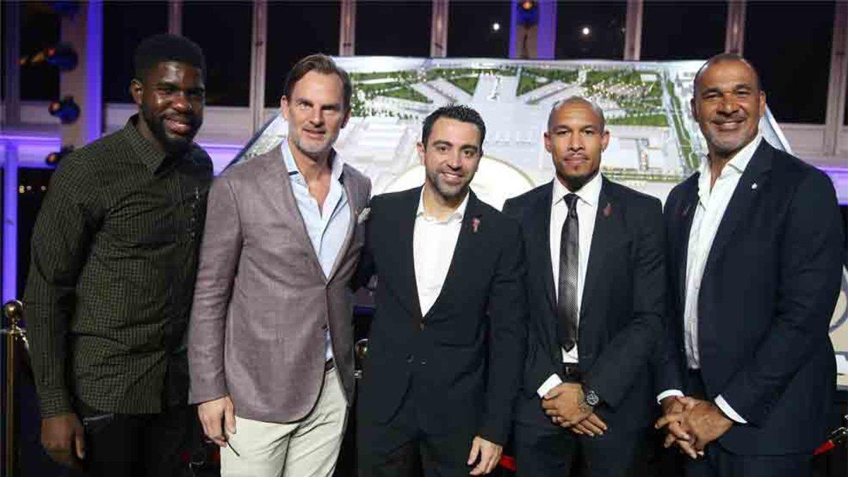 Umtiti participó en el acto de presentación del estadio Lusail