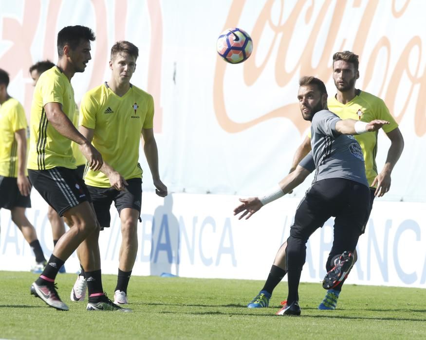 Entrenamiento del Celta tras el descanso // R.G.