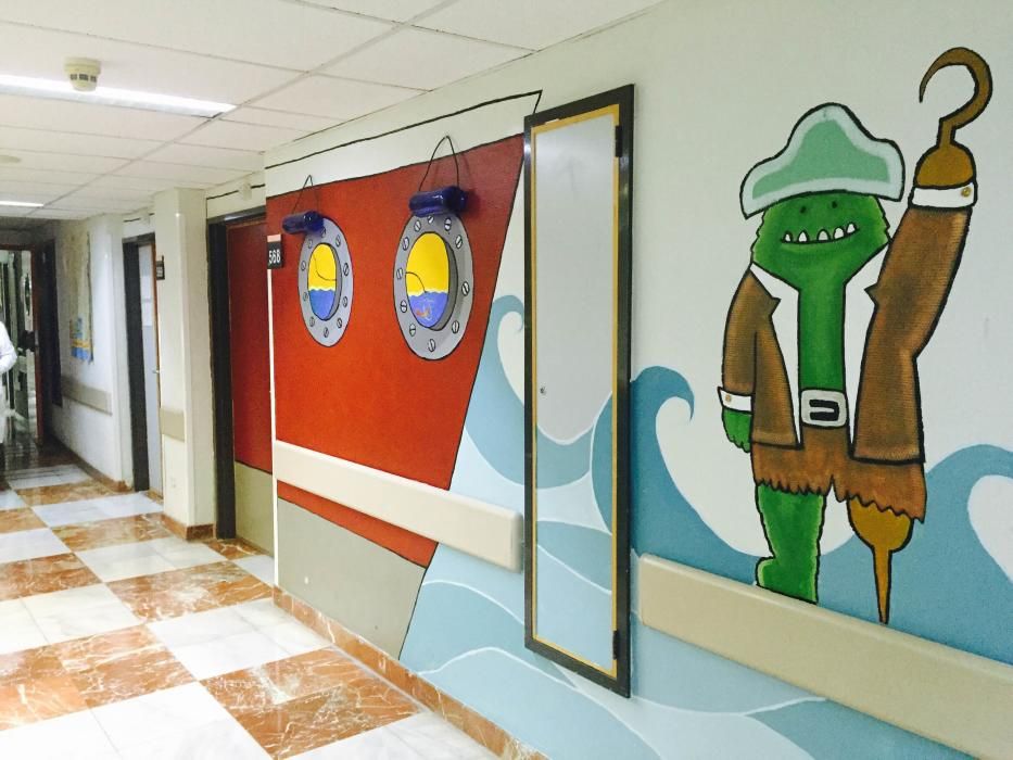 La UMH realiza pinturas en el Hopsital de Alicante