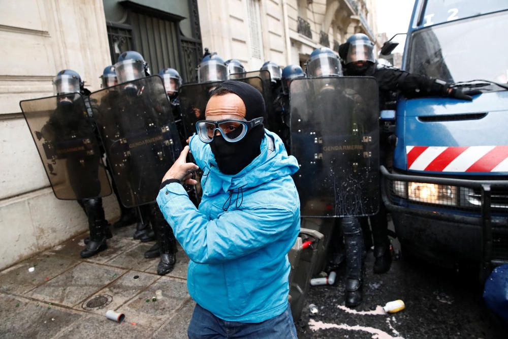 Protesta de los 'chalecos amarillos' en París