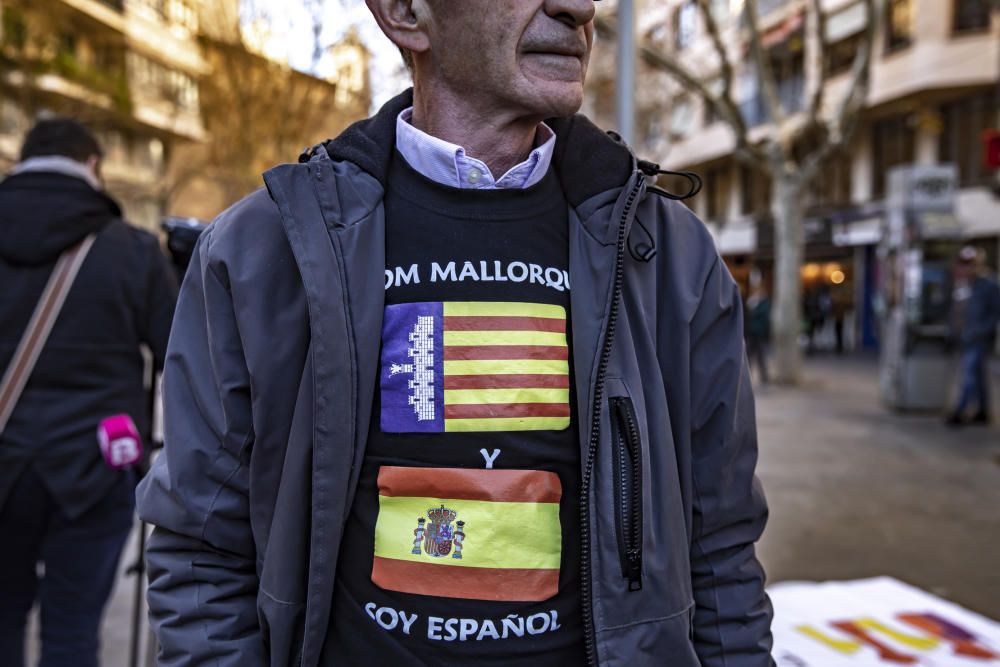 Unas 700 personas se concentran en Palma "por la unidad de España"