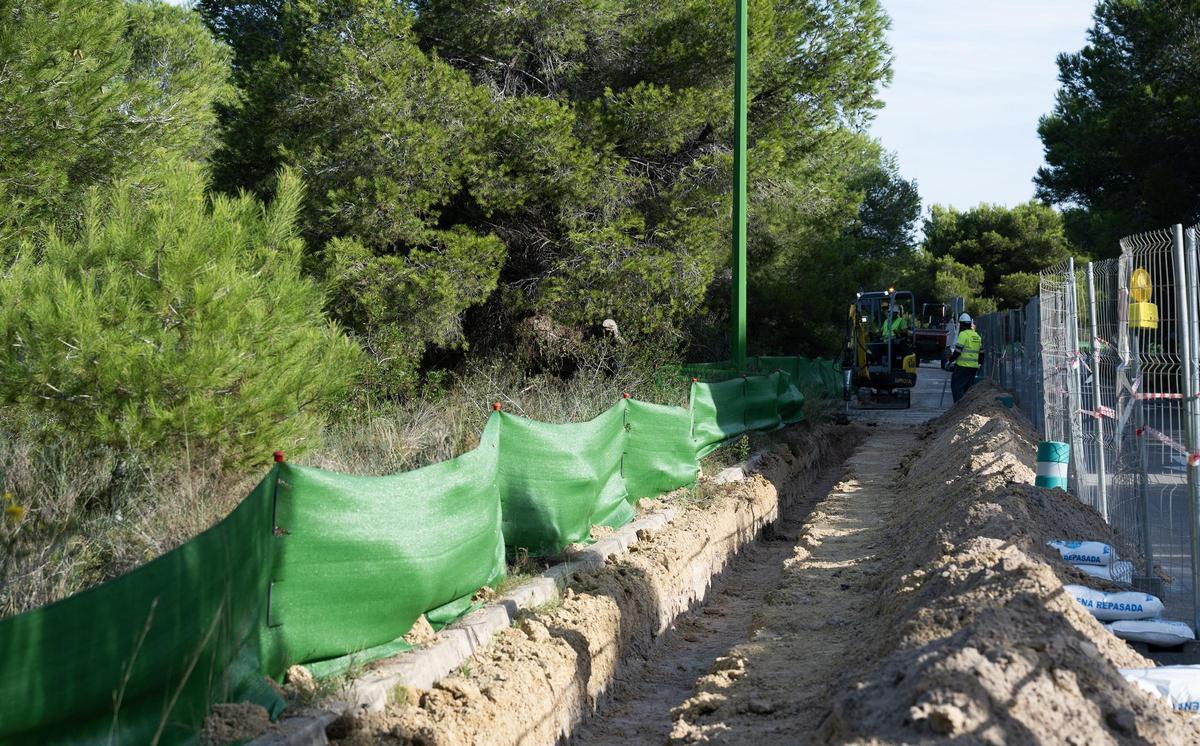 Las obras para los cañones de agua ya están en marcha.