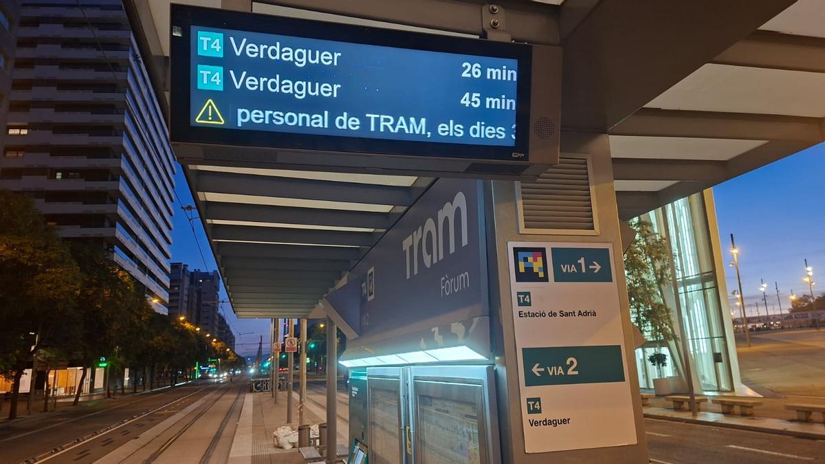 Primer día de la huelga de Tram.