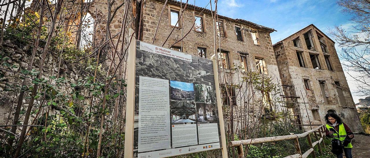 Parte del conjunto de arqueología industrial de El Molinar, en Alcoy. |