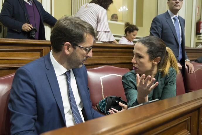 Delia Padrón Pleno del Parlamento de Canarias , Santa Cruz de Tenerife , presidente Fernando Clavijo CC